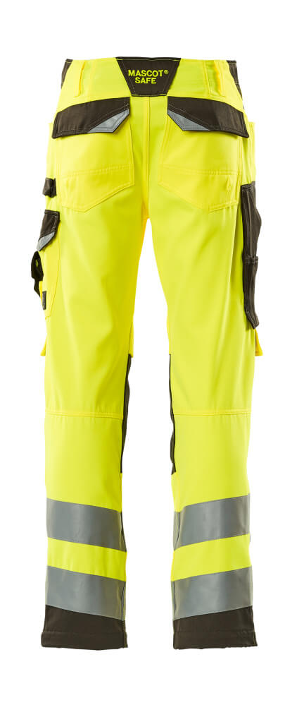 Mascot SAFE SUPREME  Kendal Trousers with kneepad pockets 15579 hi-vis yellow/dark anthracite