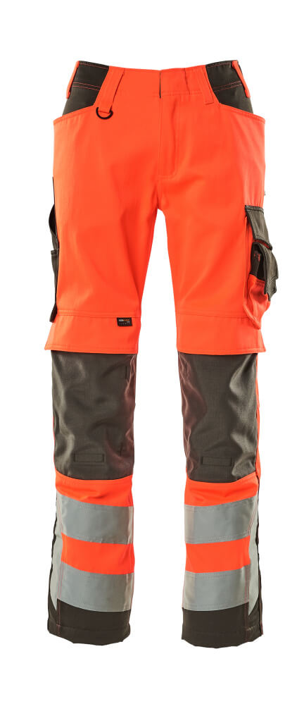 Mascot SAFE SUPREME  Kendal Trousers with kneepad pockets 15579 hi-vis red/dark anthracite