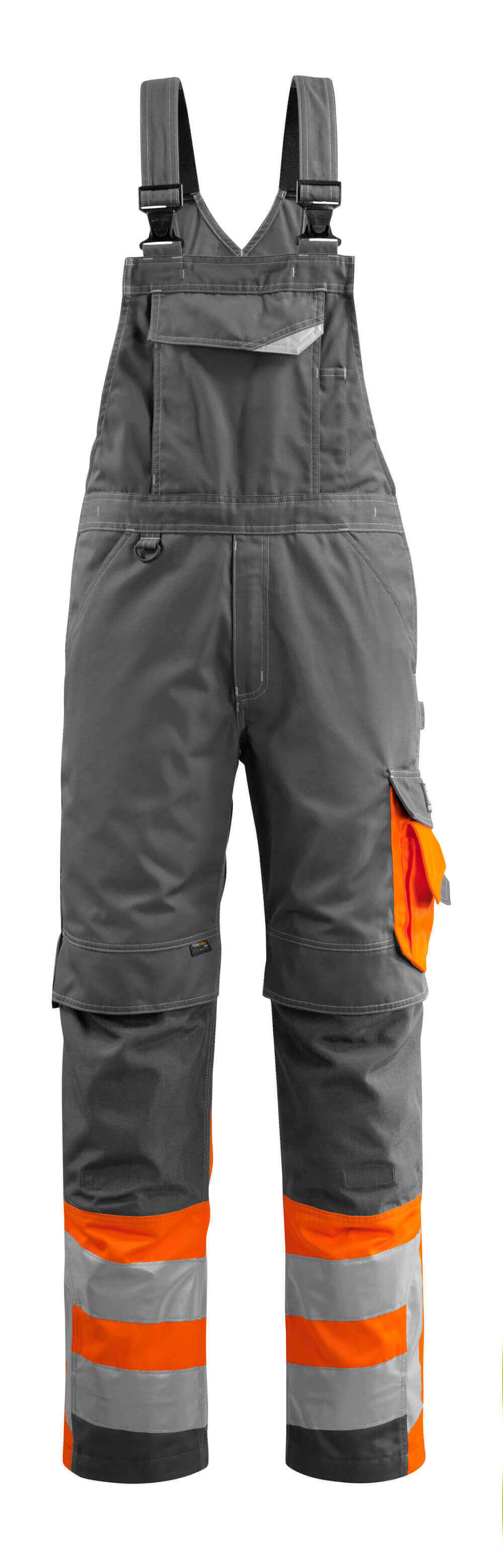 Mascot SAFE SUPREME  Sunderland Bib & Brace with kneepad pockets 15669 dark anthracite/hi-vis orange