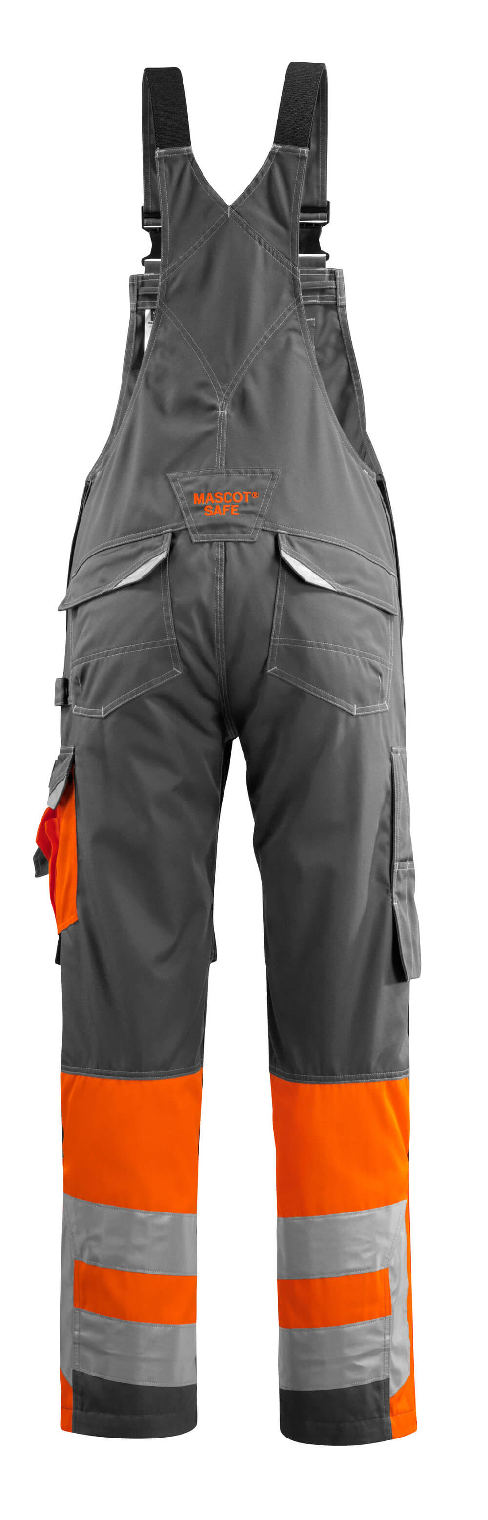 Mascot SAFE SUPREME  Sunderland Bib & Brace with kneepad pockets 15669 dark anthracite/hi-vis orange