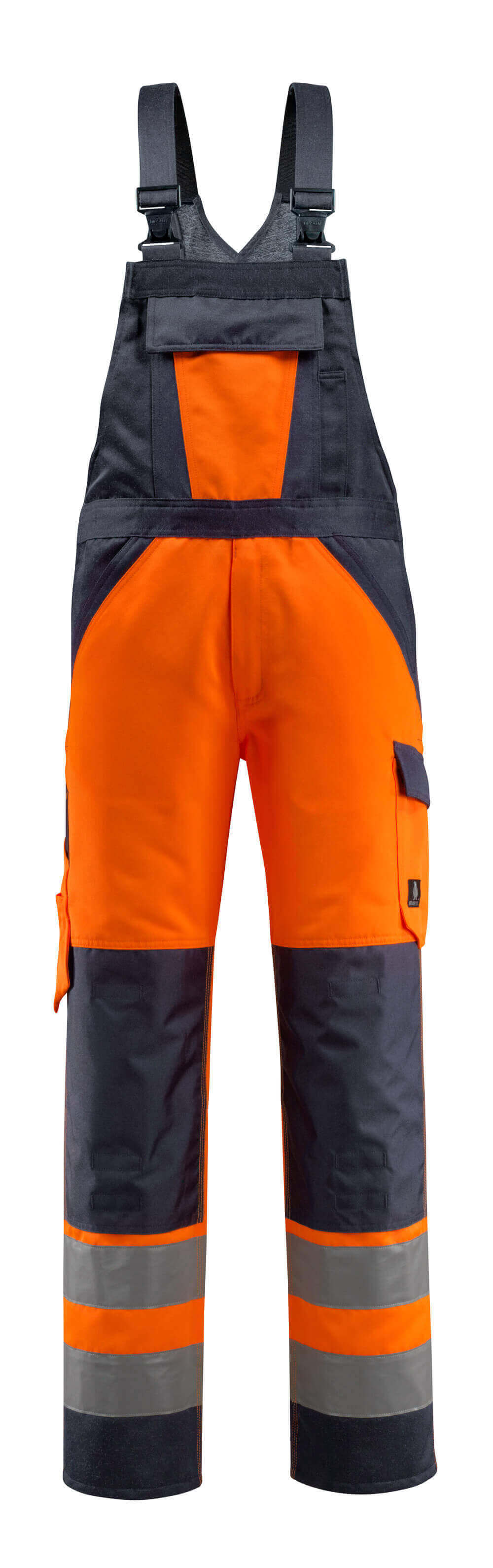 Mascot SAFE LIGHT  Gosford Bib & Brace with kneepad pockets 15969 hi-vis orange/dark navy