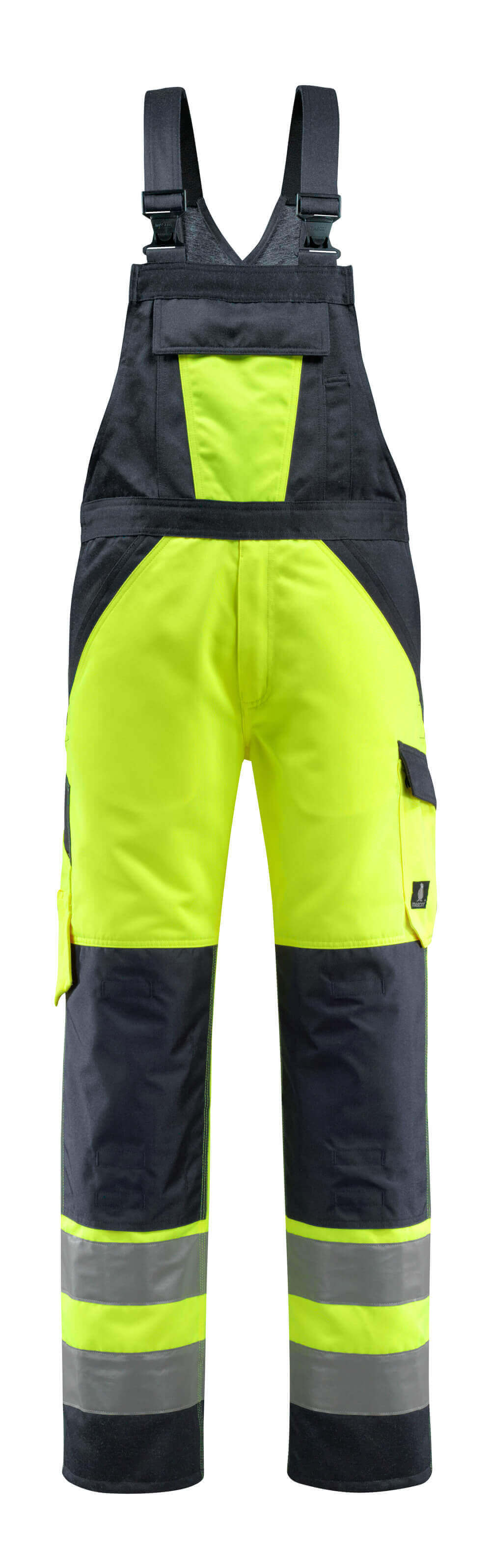 Mascot SAFE LIGHT  Gosford Bib & Brace with kneepad pockets 15969 hi-vis yellow/dark navy