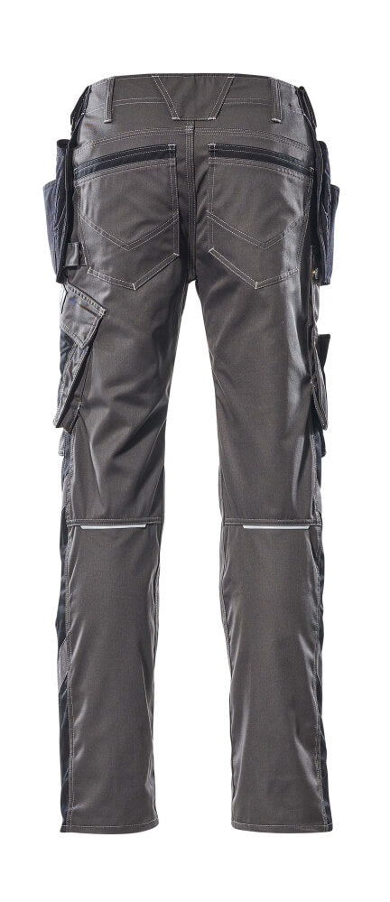 Mascot UNIQUE  Kassel Trousers with holster pockets 17631 dark anthracite/black