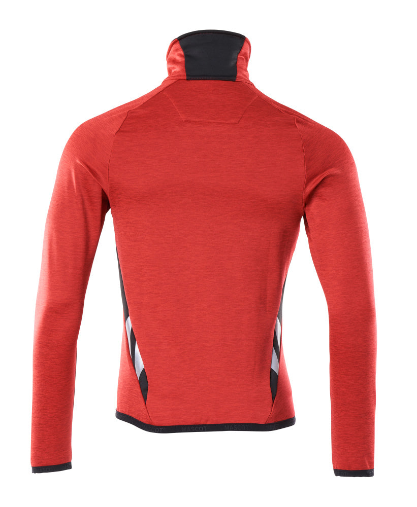 Mascot ACCELERATE  Fleece Jumper with zipper 18103 traffic red/black