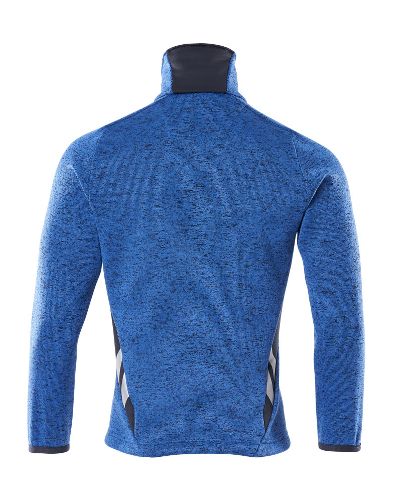 Mascot ACCELERATE  Knitted Jumper with zipper 18105 azure blue/dark navy