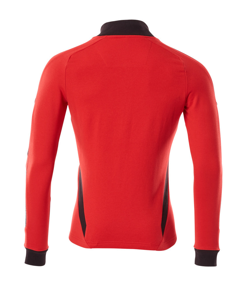 Mascot ACCELERATE  Sweatshirt with zipper 18484 traffic red/black