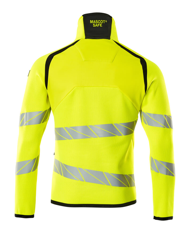 Mascot ACCELERATE SAFE  Knitted Jumper with half zip 19005 hi-vis yellow/black