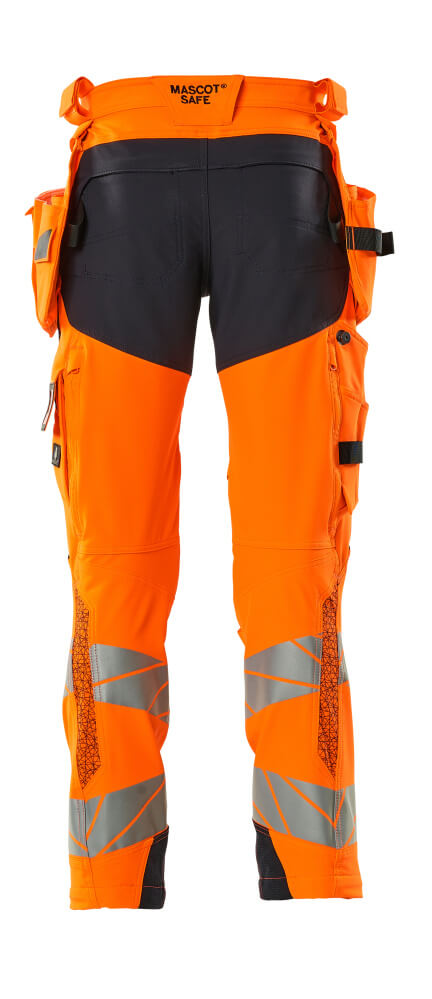 Mascot ACCELERATE SAFE  Trousers with holster pockets 19031 hi-vis orange/dark navy