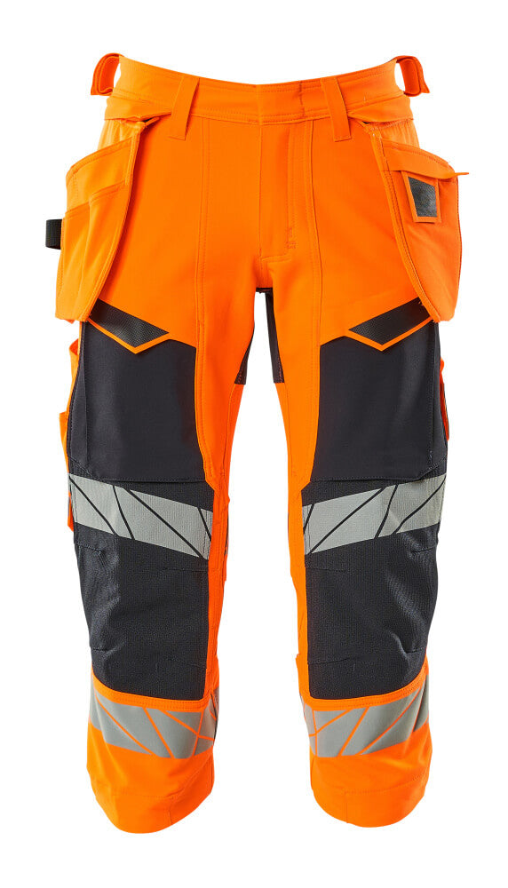 Mascot ACCELERATE SAFE  ¾ Length Trousers with holster pockets 19049 hi-vis orange/dark navy