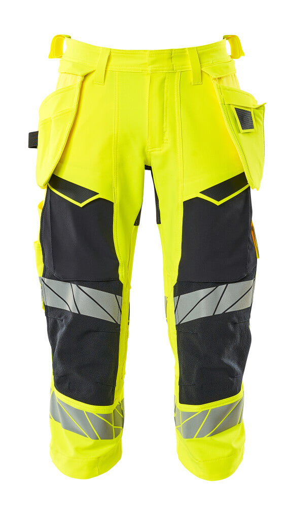 Mascot ACCELERATE SAFE  ¾ Length Trousers with holster pockets 19049 hi-vis yellow/dark navy