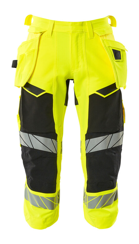 Mascot ACCELERATE SAFE  ¾ Length Trousers with holster pockets 19049 hi-vis yellow/black