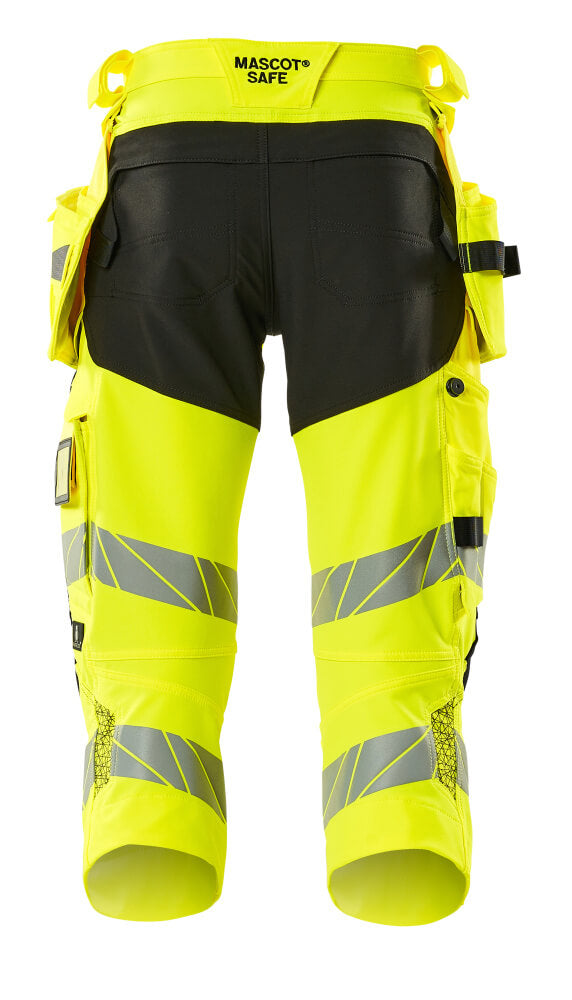 Mascot ACCELERATE SAFE  ¾ Length Trousers with holster pockets 19049 hi-vis yellow/black