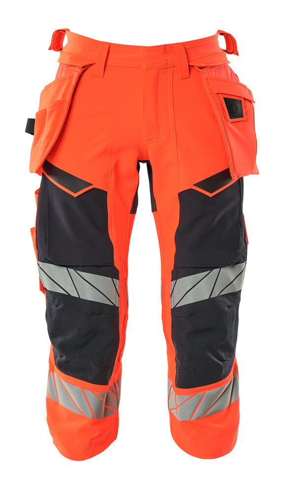 Mascot ACCELERATE SAFE  ¾ Length Trousers with holster pockets 19049 hi-vis red/dark navy