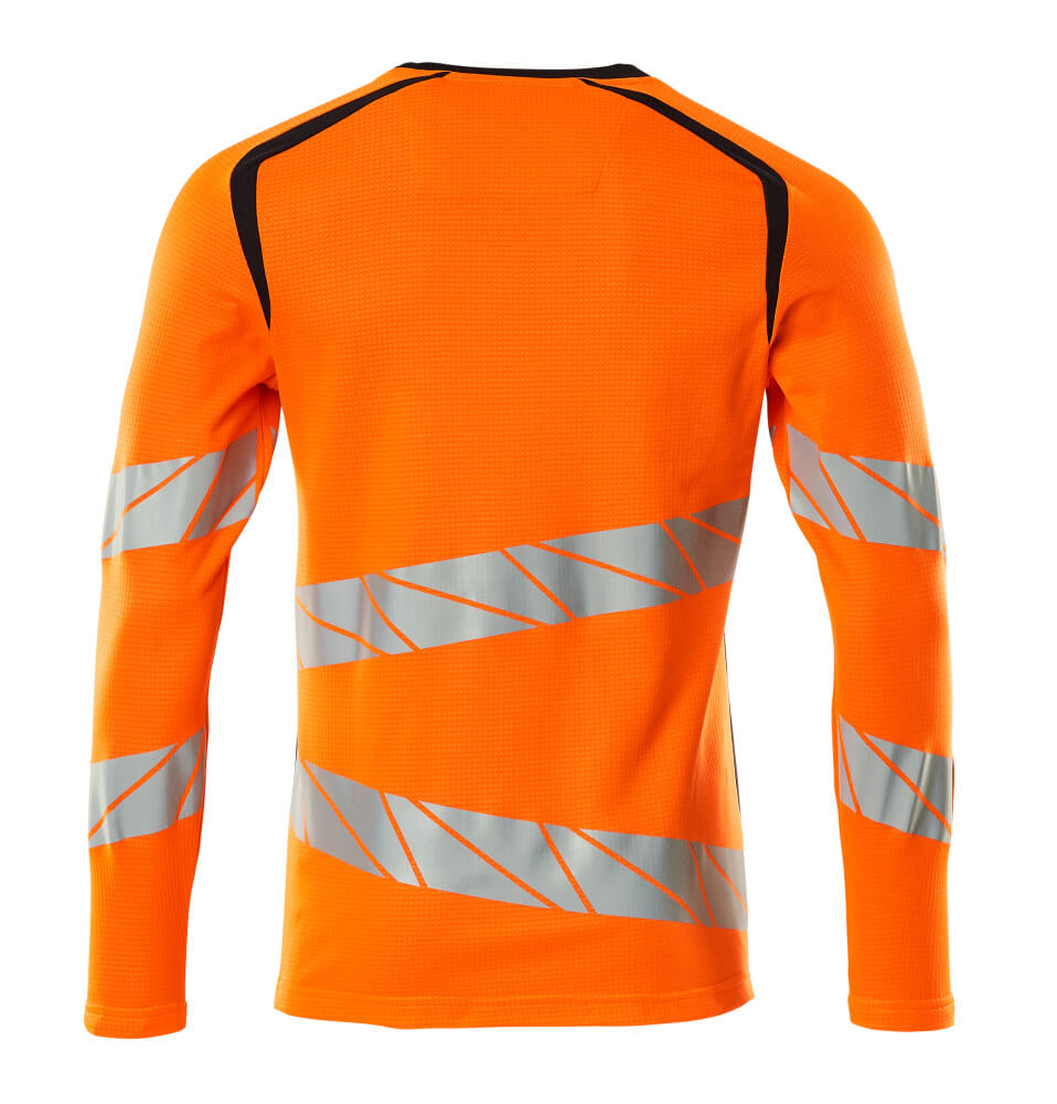 Mascot ACCELERATE SAFE  T-shirt, long-sleeved 19081 hi-vis orange/dark navy