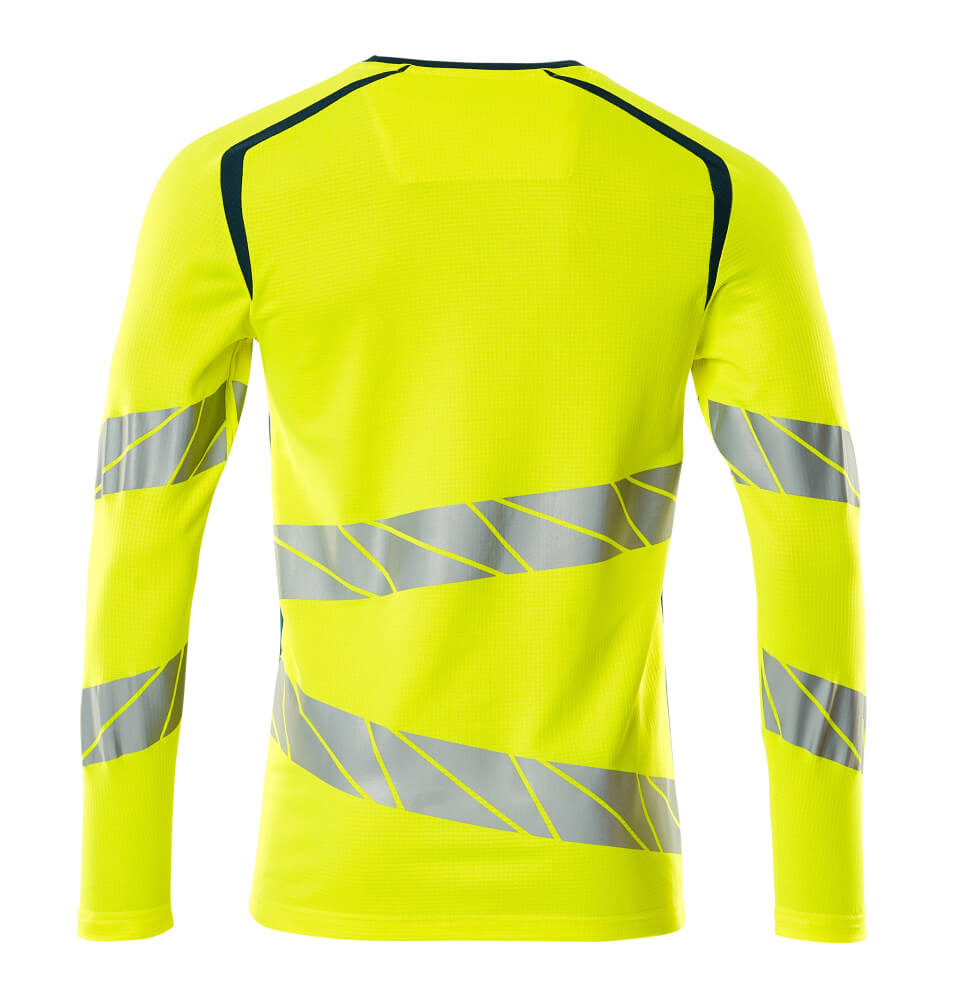 Mascot ACCELERATE SAFE  T-shirt, long-sleeved 19081 hi-vis yellow/dark petroleum