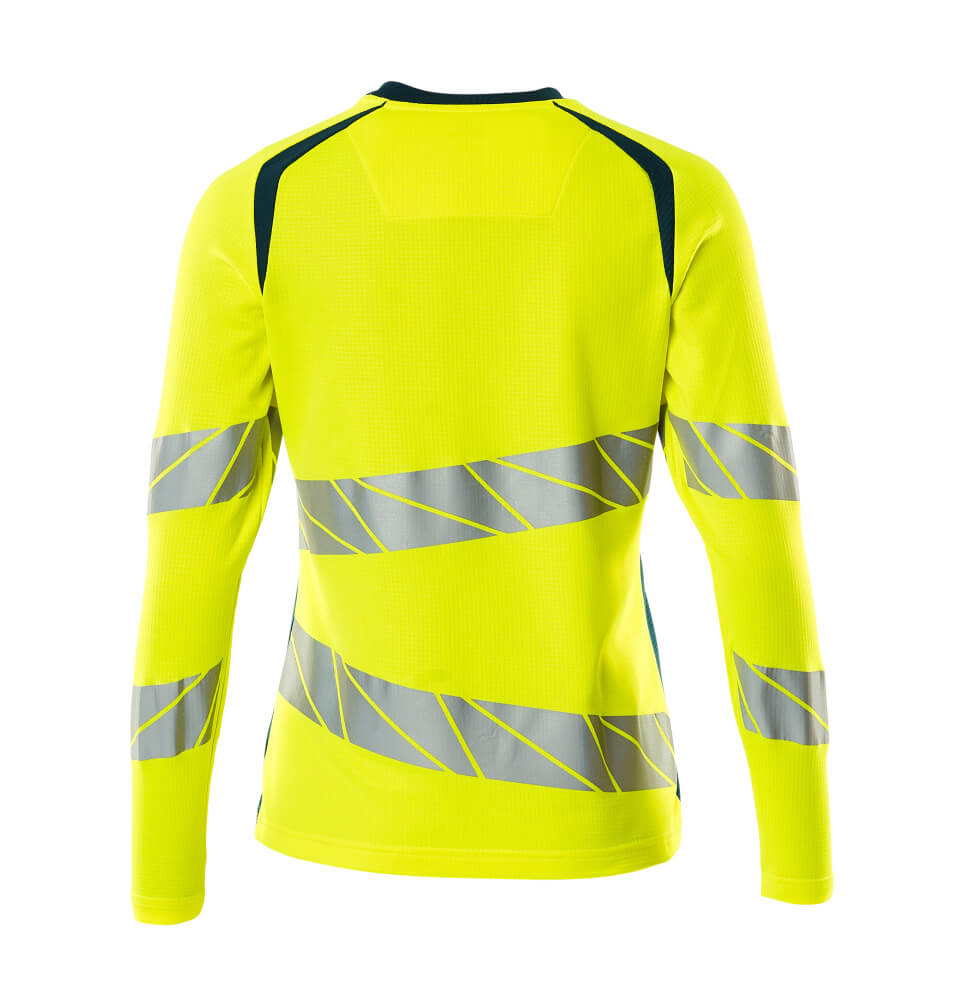 Mascot ACCELERATE SAFE  T-shirt, long-sleeved 19091 hi-vis yellow/dark petroleum
