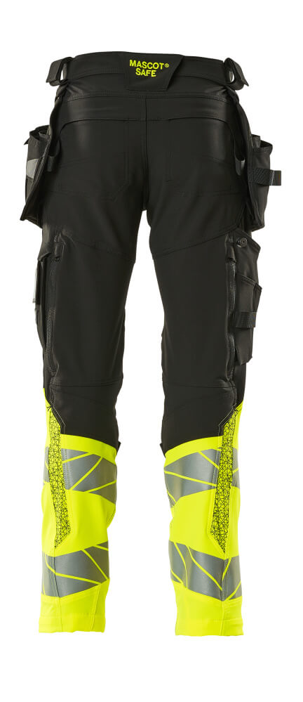 Mascot ACCELERATE SAFE  Trousers with holster pockets 19131 black/hi-vis yellow