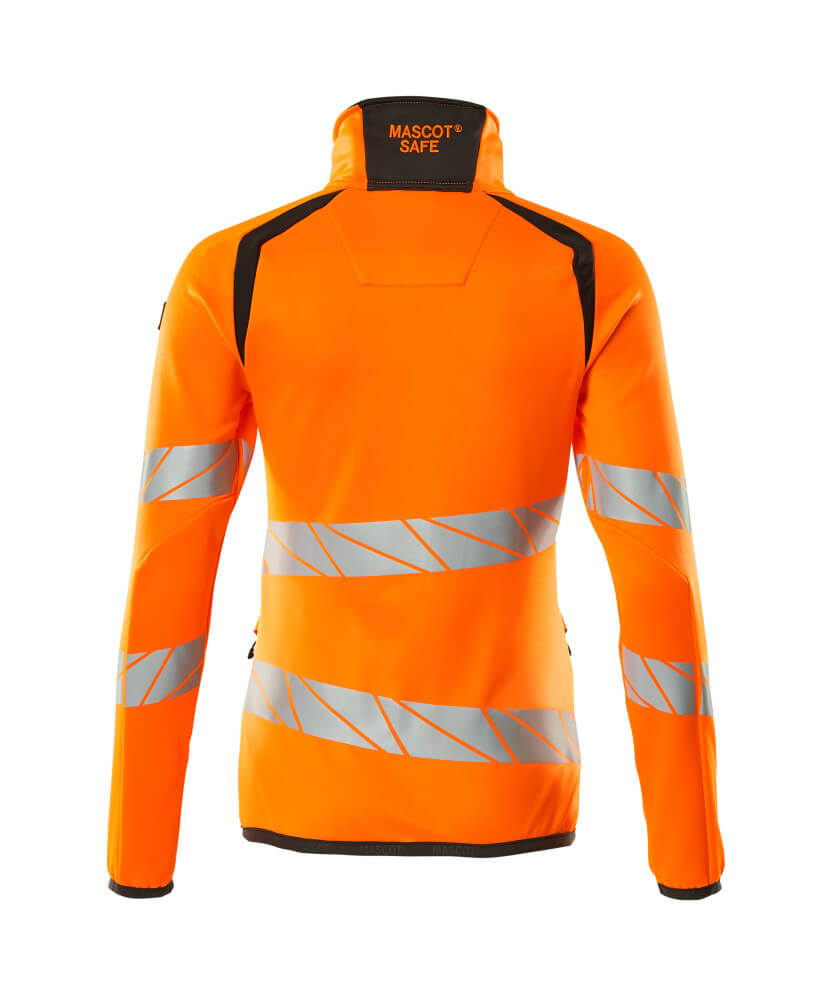 Mascot ACCELERATE SAFE  Fleece Jumper with zipper 19153 hi-vis orange/dark anthracite