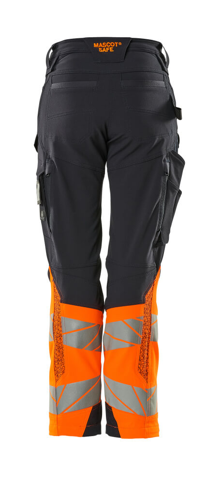 Mascot ACCELERATE SAFE  Trousers with kneepad pockets 19178 dark navy/hi-vis orange