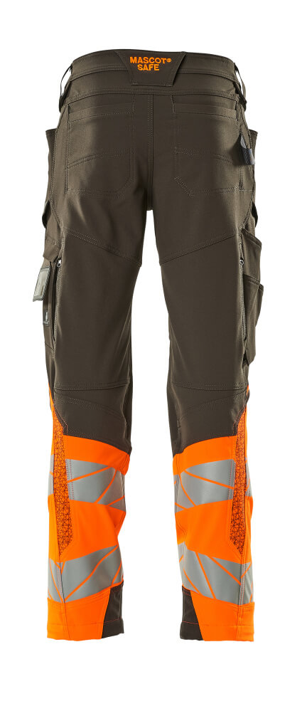Mascot ACCELERATE SAFE  Trousers with kneepad pockets 19179 dark anthracite/hi-vis orange