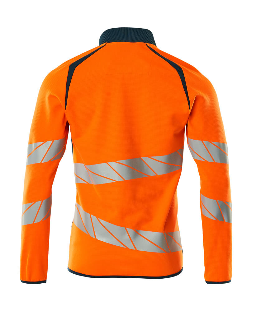 Mascot ACCELERATE SAFE  Sweatshirt with zipper 19184 hi-vis orange/dark petroleum