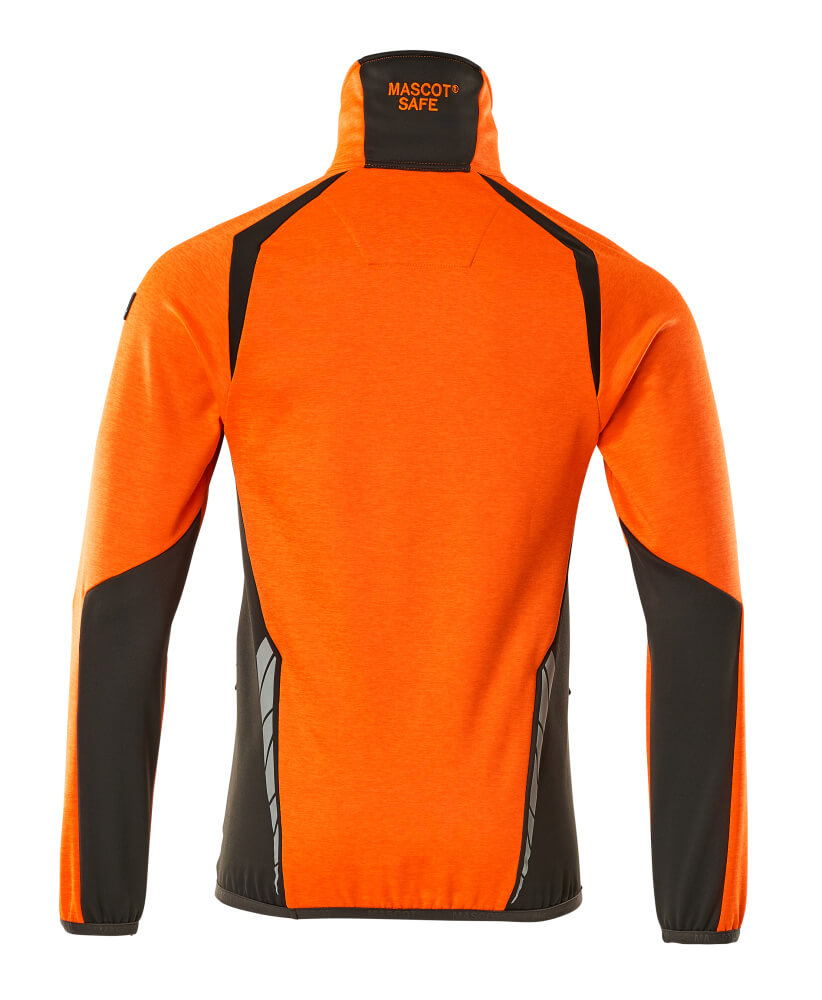 Mascot ACCELERATE SAFE  Fleece Jumper with half zip 19303 hi-vis orange/dark anthracite