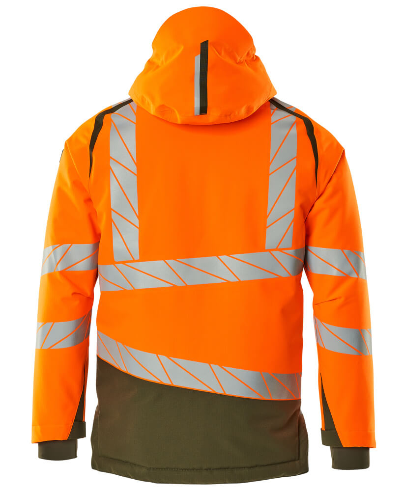 Mascot ACCELERATE SAFE  Winter Jacket 19335 hi-vis orange/moss green