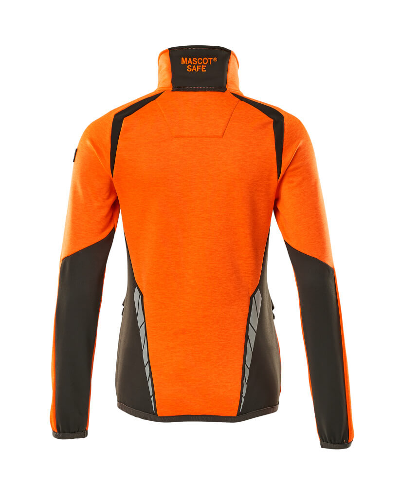 Mascot ACCELERATE SAFE  Fleece Jumper with zipper 19453 hi-vis orange/dark anthracite