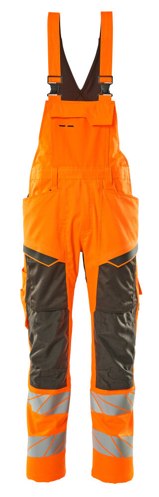 Mascot ACCELERATE SAFE  Bib & Brace with kneepad pockets 19569 hi-vis orange/dark anthracite