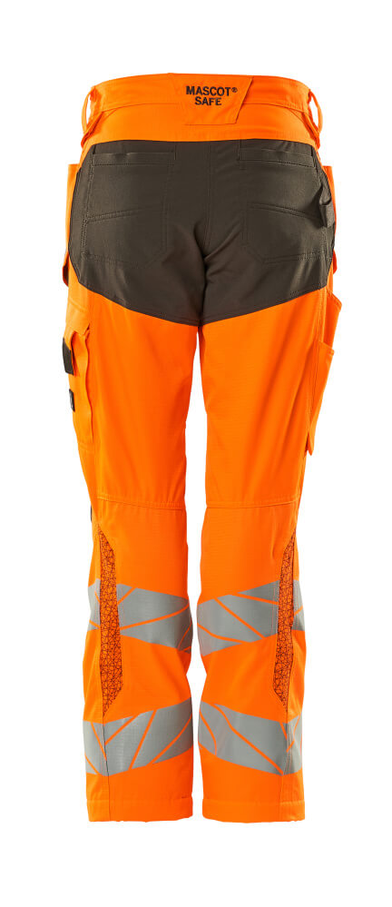 Mascot ACCELERATE SAFE  Trousers with kneepad pockets 19578 hi-vis orange/dark anthracite