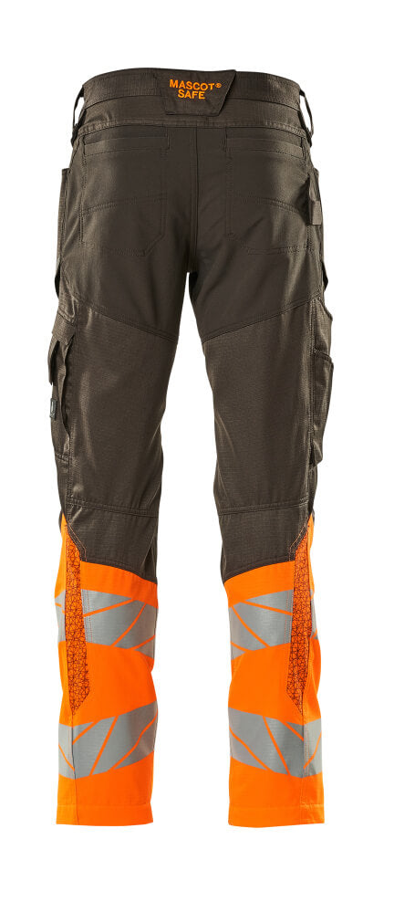 Mascot ACCELERATE SAFE  Trousers with kneepad pockets 19679 dark anthracite/hi-vis orange