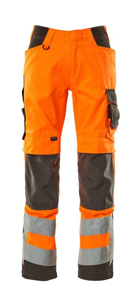 Mascot SAFE SUPREME  Trousers with kneepad pockets 20879 hi-vis orange/dark anthracite