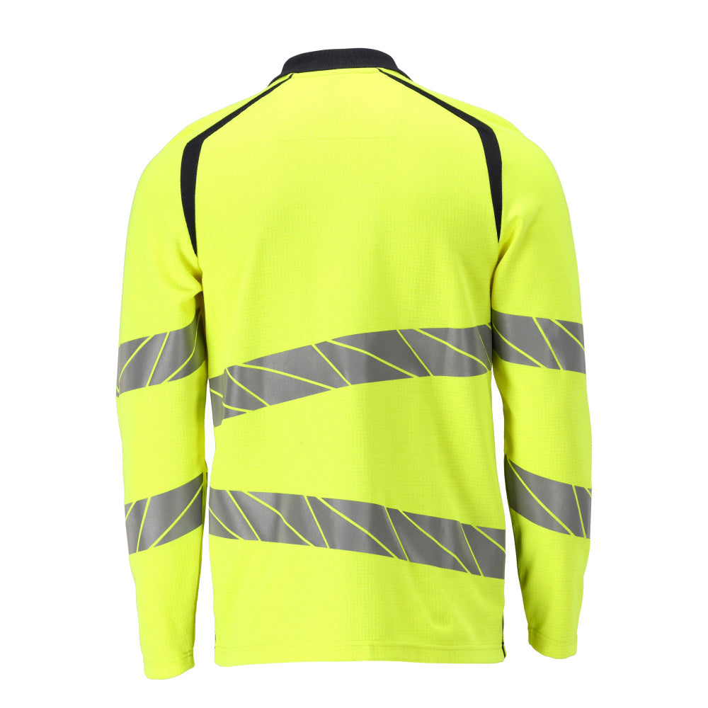 Mascot ACCELERATE MULTISAFE  Polo Shirt, long-sleeved 21383 hi-vis yellow/dark navy