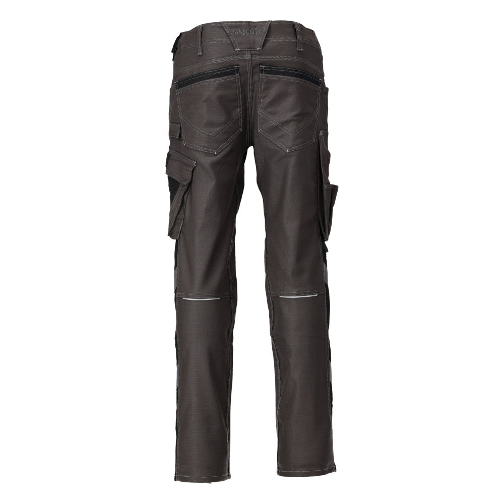 Mascot UNIQUE  Trousers with kneepad pockets 21979 dark anthracite/black