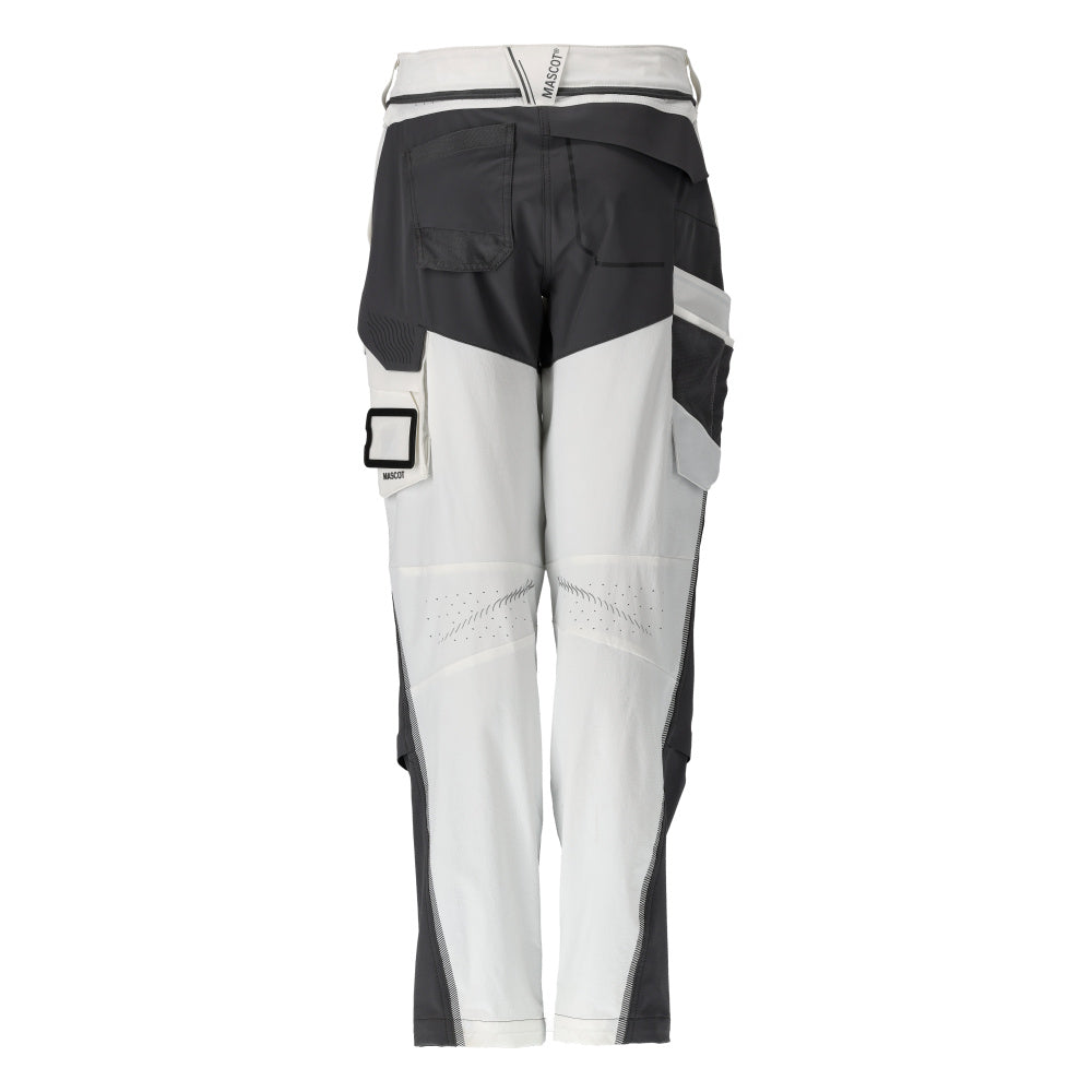 Mascot CUSTOMIZED  Trousers with kneepad pockets 22078 white/stone grey