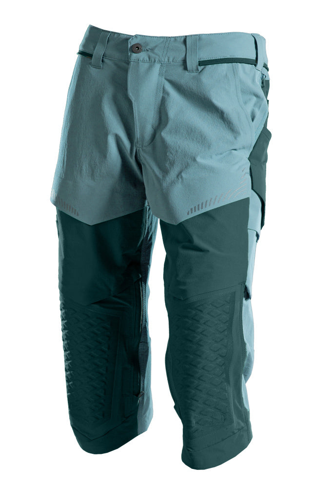 Mascot CUSTOMIZED  ¾ Length Trousers with kneepad pockets 22249 light forest green/forest green