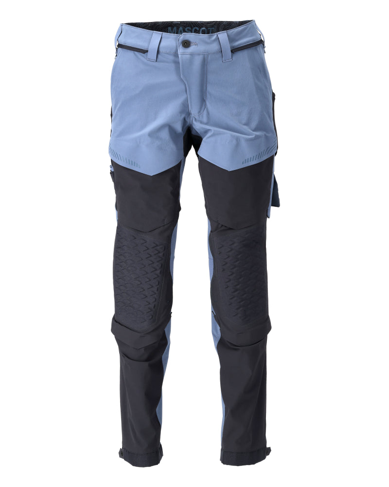 Mascot CUSTOMIZED  Trousers with kneepad pockets 22279 stone blue/dark navy