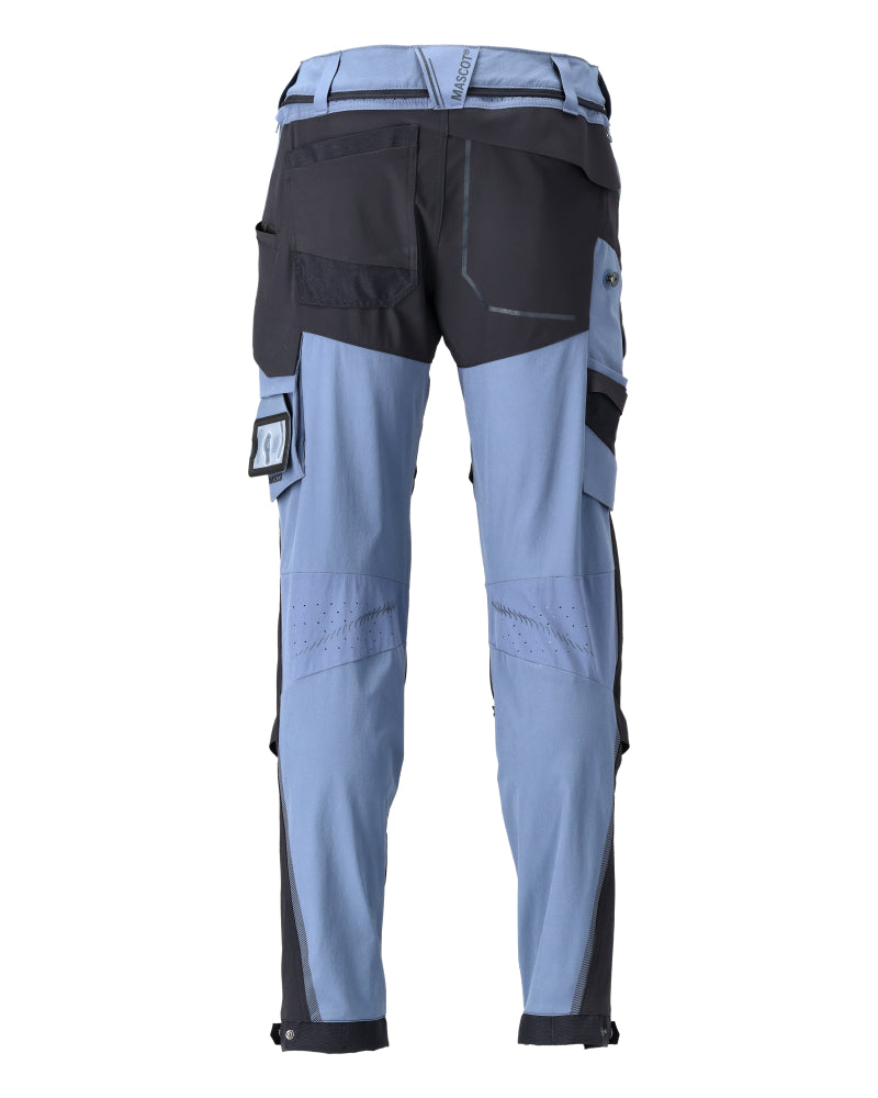 Mascot CUSTOMIZED  Trousers with kneepad pockets 22279 stone blue/dark navy