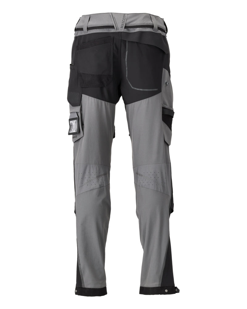 Mascot CUSTOMIZED  Trousers with kneepad pockets 22279 stone grey/black