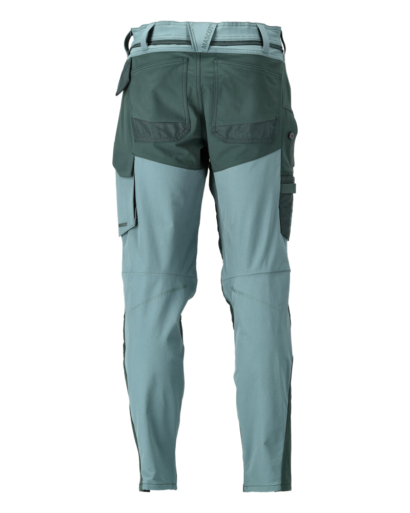 Mascot CUSTOMIZED  Trousers with kneepad pockets 22379 light forest green/forest green