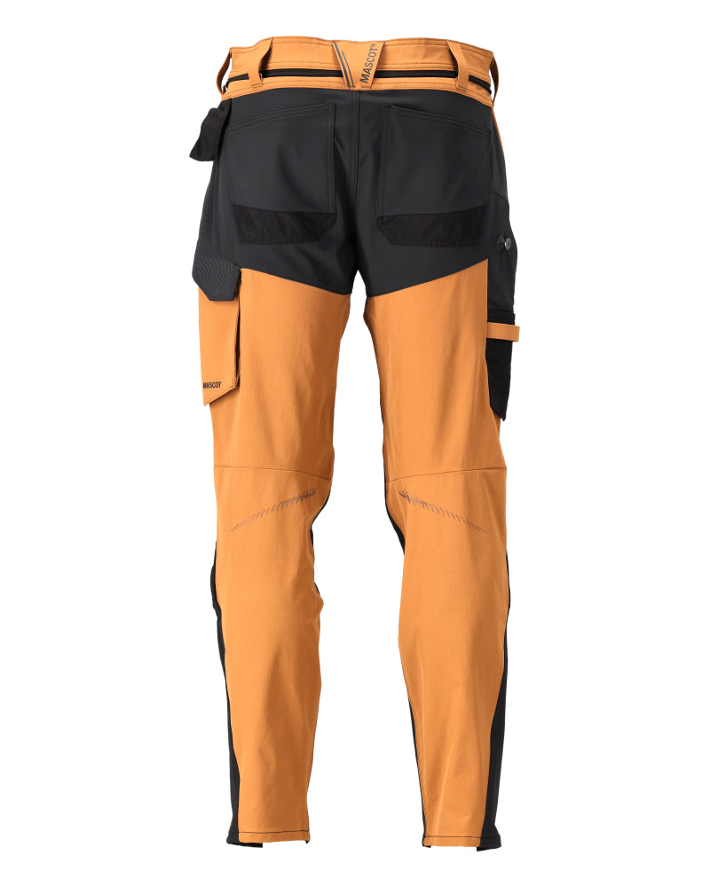 Mascot CUSTOMIZED  Trousers with kneepad pockets 22379 nut brown/black