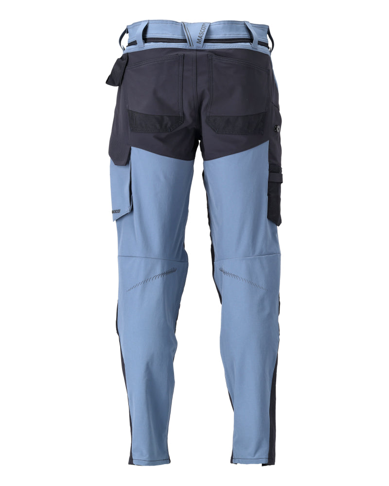 Mascot CUSTOMIZED  Trousers with kneepad pockets 22379 stone blue/dark navy