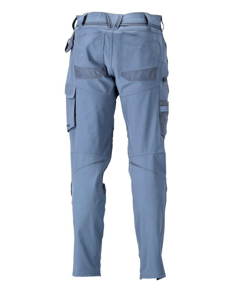 Mascotte PERSONNALISÉE Pantalon avec poches genouillères 22379 bleu pierre