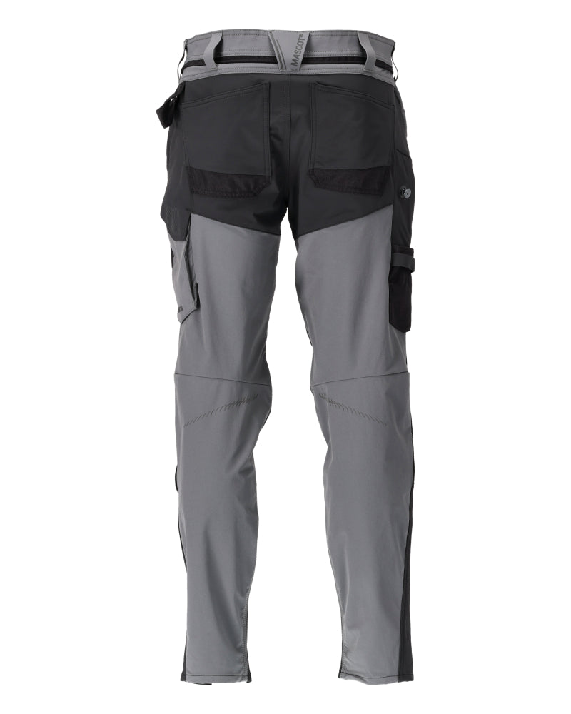 Mascot CUSTOMIZED  Trousers with kneepad pockets 22379 stone grey/black