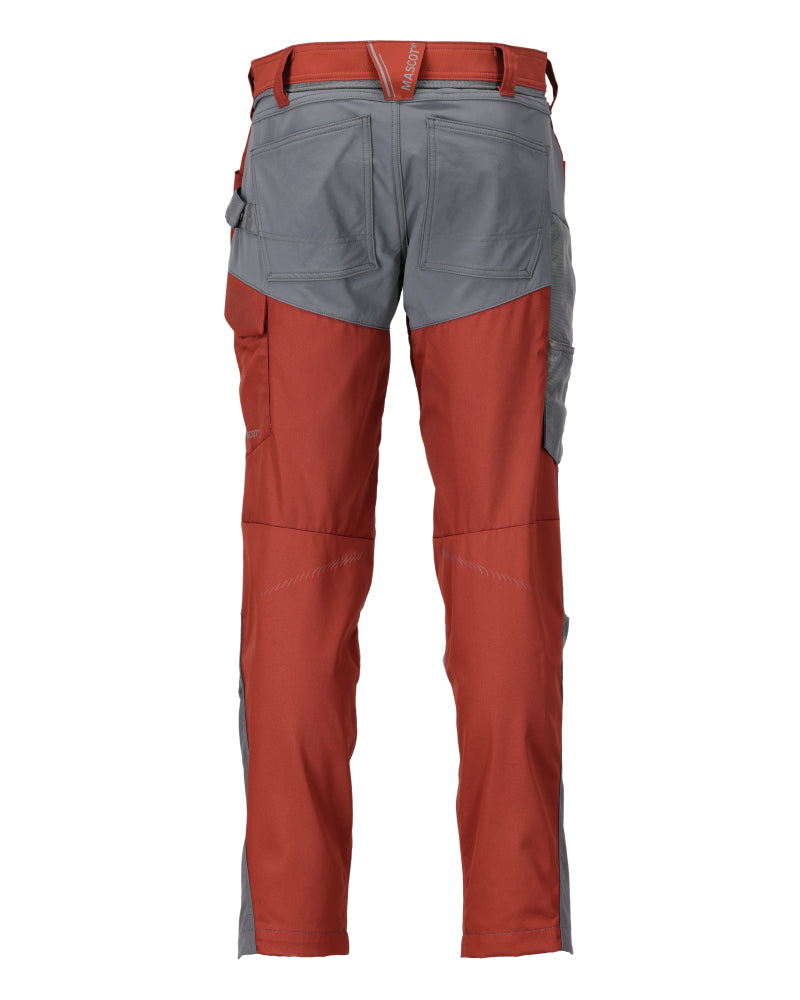 Mascot CUSTOMIZED  Trousers with kneepad pockets 22479 autumn red/stone grey