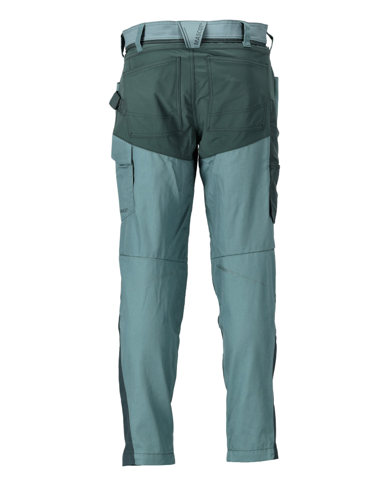 Mascot CUSTOMIZED  Trousers with kneepad pockets 22479 light forest green/forest green