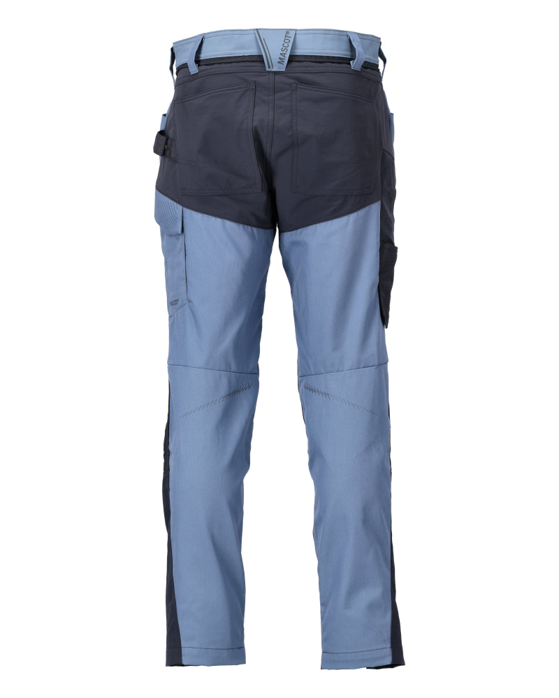 Mascot CUSTOMIZED  Trousers with kneepad pockets 22479 stone blue/dark navy