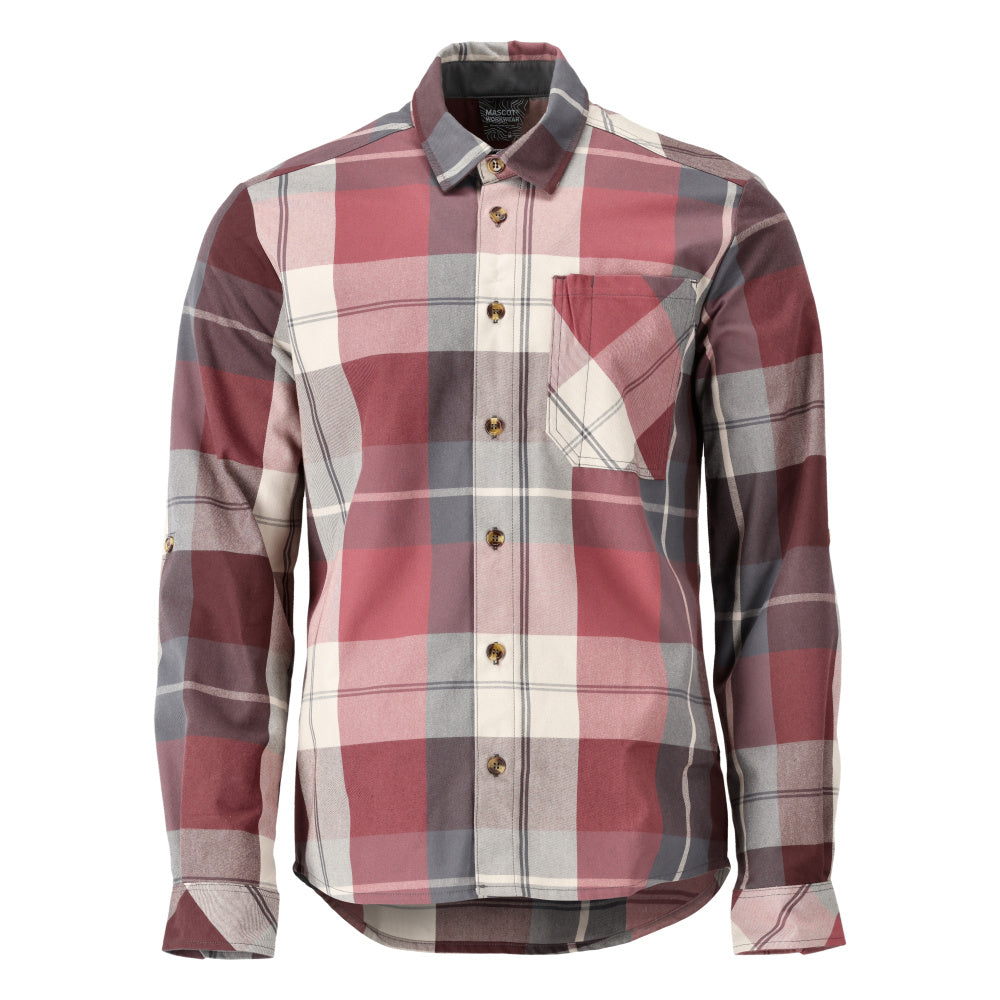 Mascot CUSTOMIZED  Flannel shirt 22904 bordeaux checked