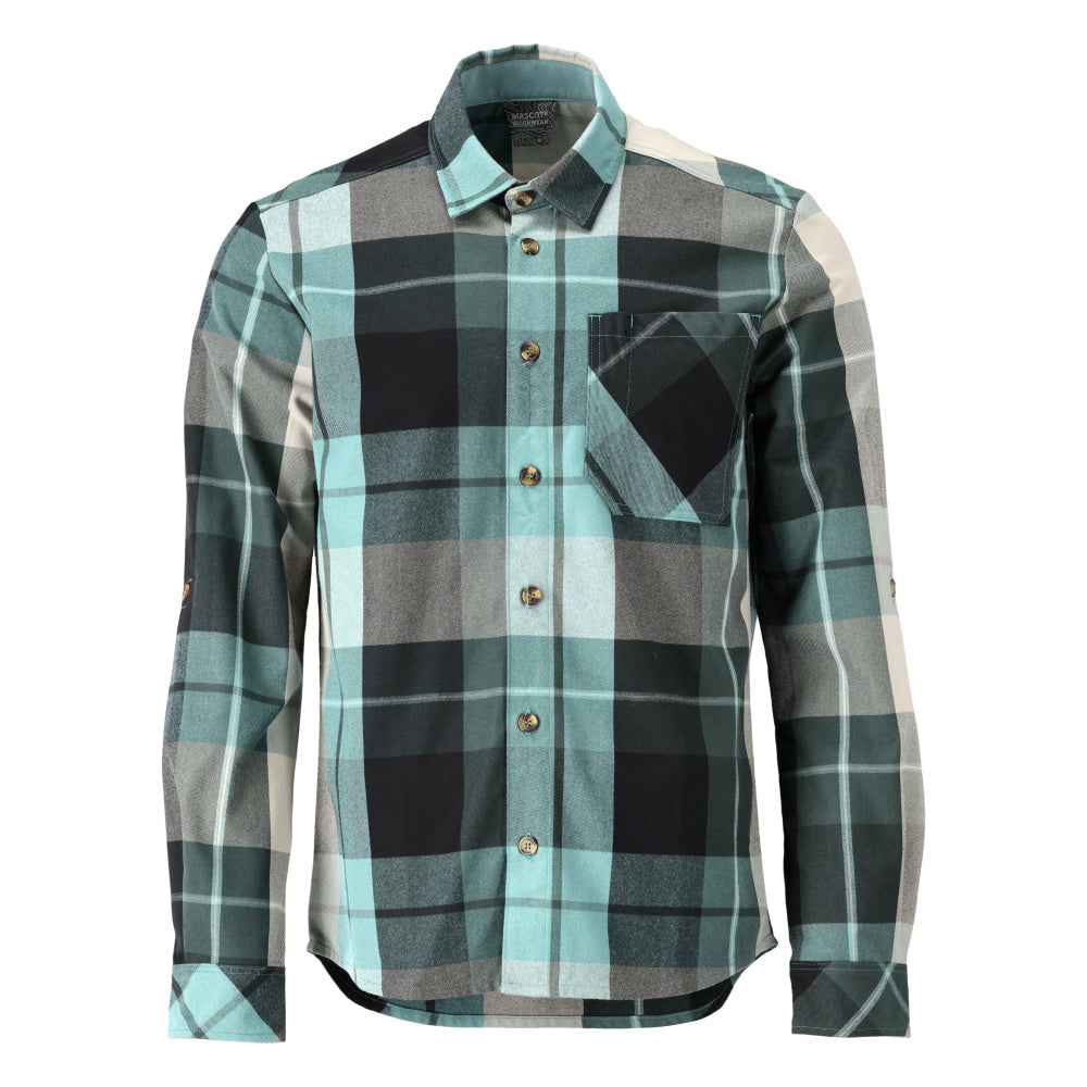 Mascot CUSTOMIZED  Flannel shirt 22904 forest green checked