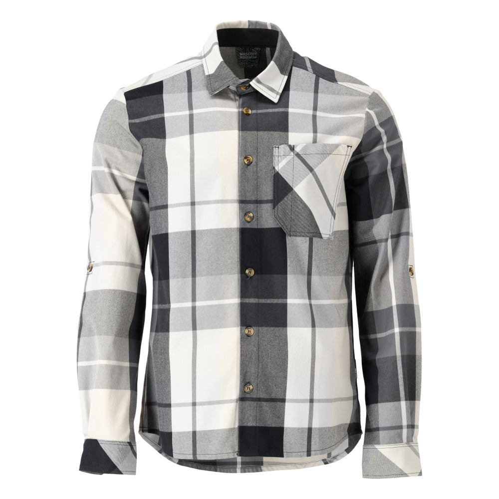 Mascot CUSTOMIZED  Flannel shirt 22904 stone grey checked